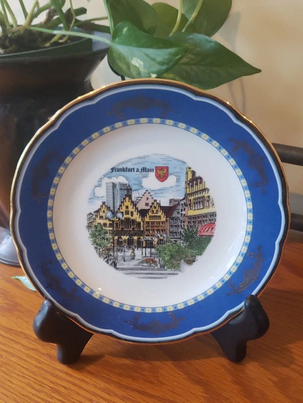 Vtg Kleiber Bavavarian Souvenir Plate - Frankfurt a. Main - 7.5